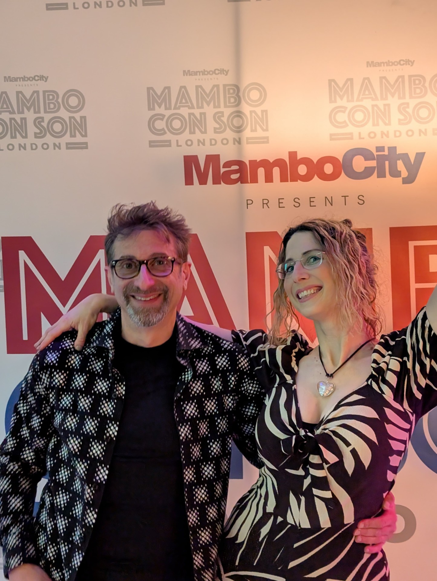 Grahame and Rose, founders of GRAYAMZ dance trainers, standing together